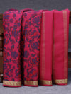 Kalamkari Mysore silk - Pink lotus