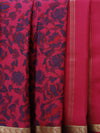 Kalamkari Mysore silk - Pink lotus