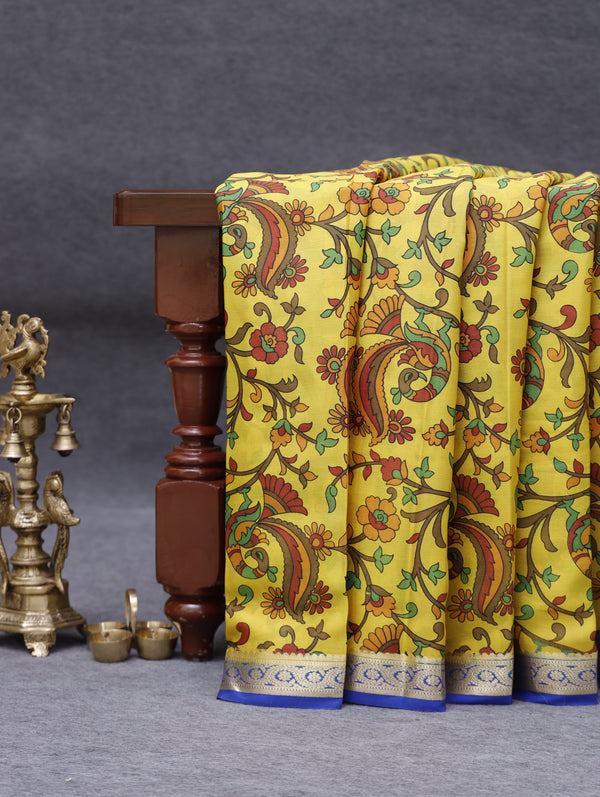 Kalamkari Mysore silk - yellow