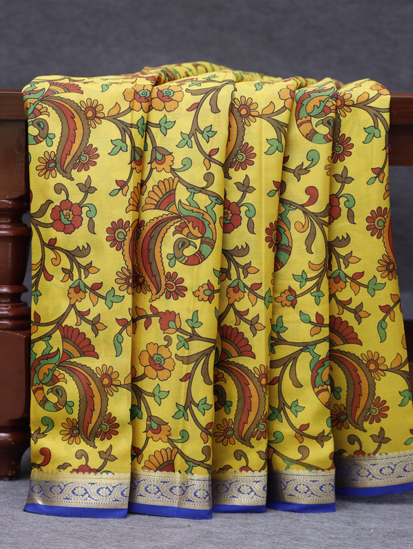 Kalamkari Mysore silk - yellow