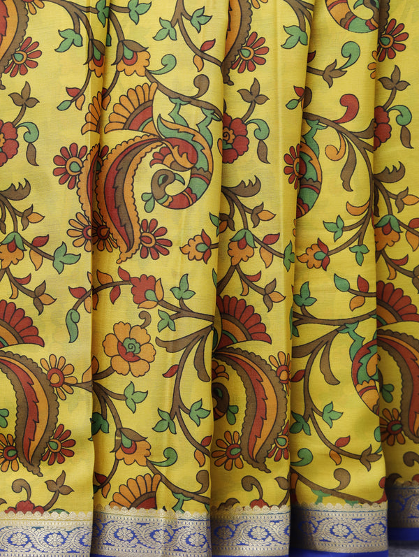 Kalamkari Mysore silk - yellow