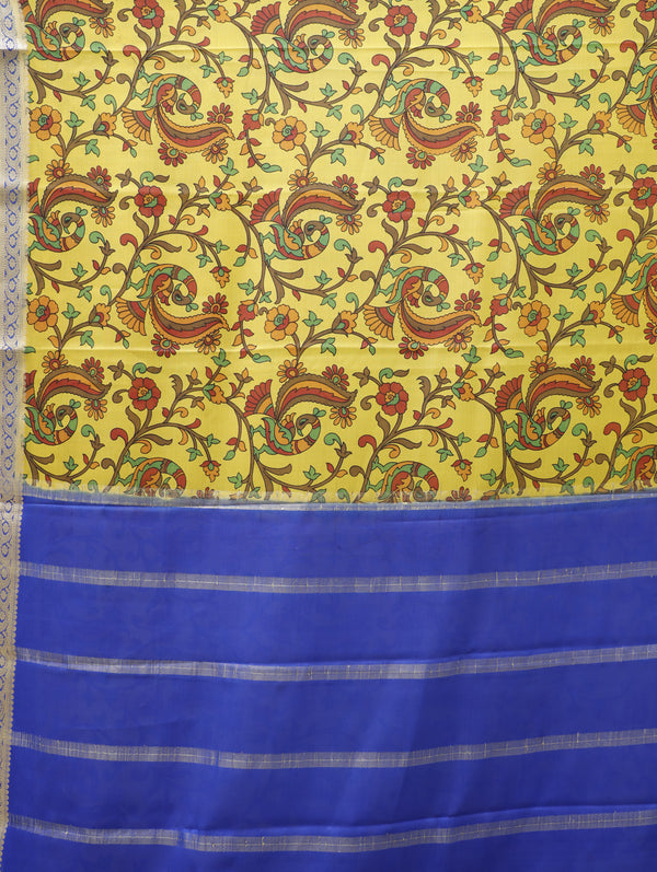 Kalamkari Mysore silk - yellow