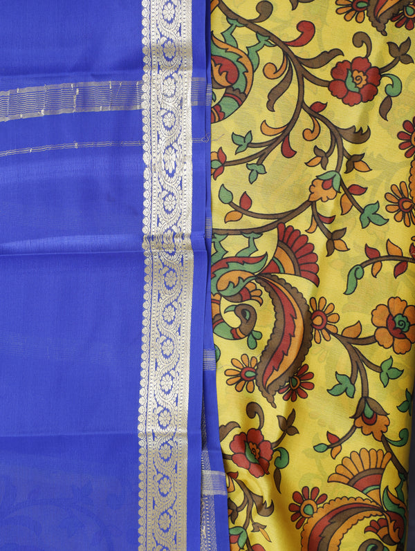 Kalamkari Mysore silk - yellow