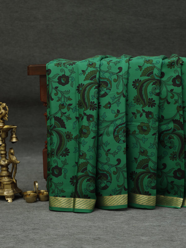 Kalamkari Mysore silk - green