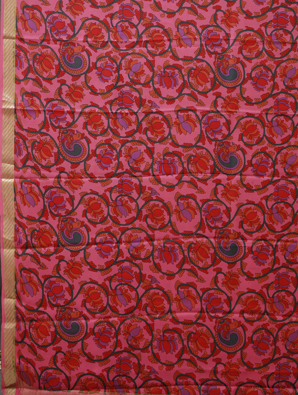 Kalamkari Mysore silk - Pink