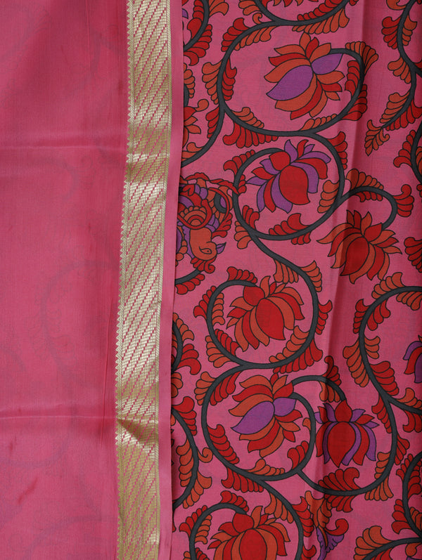 Kalamkari Mysore silk - Pink
