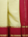 Mysore silk saree - Cream with red