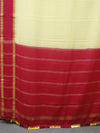 Mysore silk saree - Cream with red