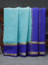 Mysore silk saree - light blue with ms blue
