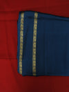 Mysore silk saree - red with cobalt blue