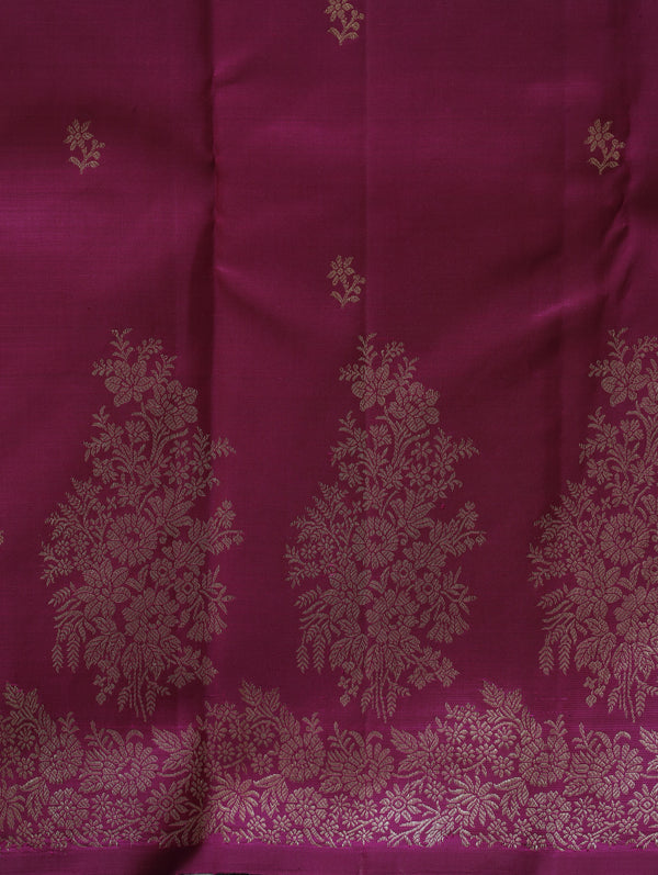 Kanjeevaram silk saree - Majenta with soft blush