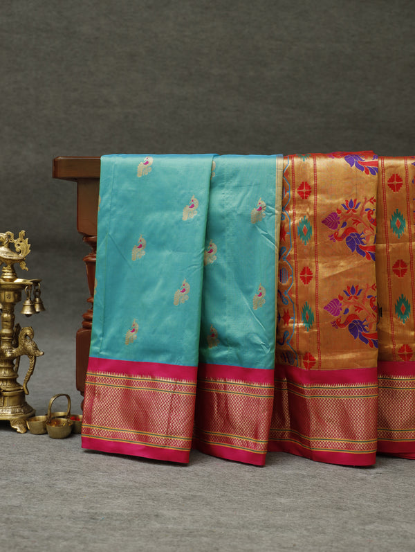 Paithani silk - blue