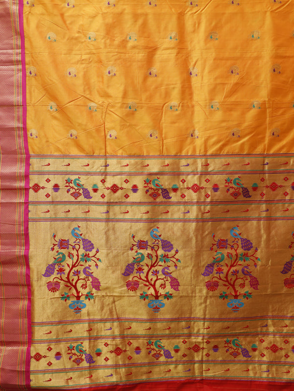 Paithani silk - Orange
