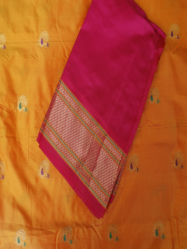Paithani silk - Orange
