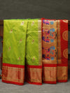 Paithani silk - lime green