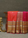 Kanjeevaram silk saree - Orangish Pink