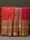Kanjeevaram silk saree - Orangish Pink
