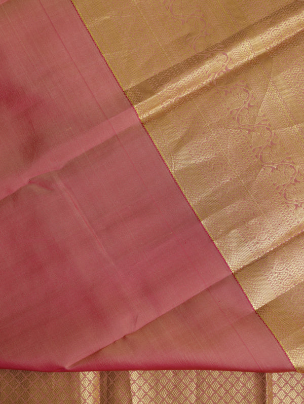 Kanjeevaram silk saree - Cream with gold